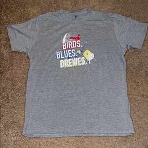 Birds. Blues. Drewes. St. Louis Graphic Tee – Heather Gray, Youth XL